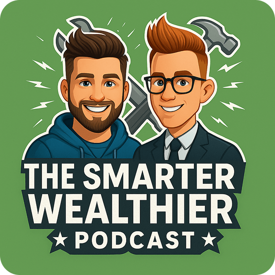 The Smarter Wealthier Podcast logo illustration.
